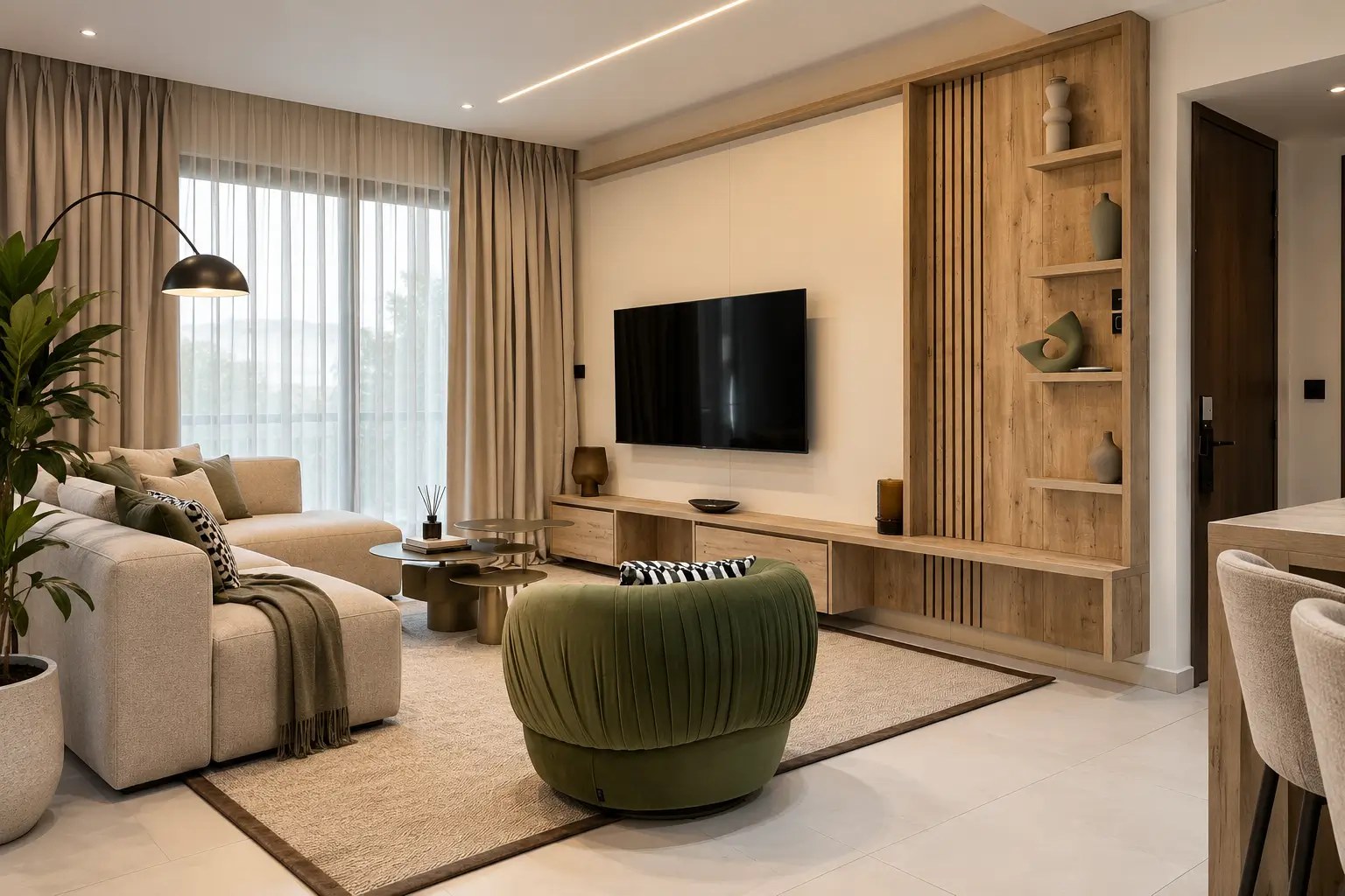 Living room at Norden by FH in Ikate, Lagos